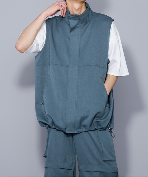 Ellno Loset(エルノロゼット)の「スタンドネックドロストベスト/セットアップ対応(ベスト・メンズ・ブラック/ブルー系その他・LARGE/MEDIUM)」の22枚目の写真