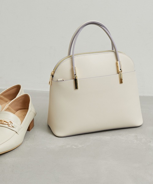 ROPE' PICNIC（ロペピクニック）の「軽量レクタンメタルミドルラウンドボストン＆ショルダーバッグ（ショルダーバッグ・レディース・ライトグレー/ベージュ系その他/キナリ/ブラック系その他2・FREE）」の2枚目の写真