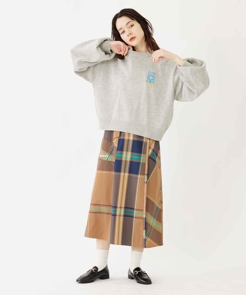 MILKFED.(ミルクフェド)の「MILKFED.ⅹERIN D. GARCIA KNIT TOP(ニット/セーター・レディース・ブラック/アッシュ・ONE SIZE)」の4枚目の写真