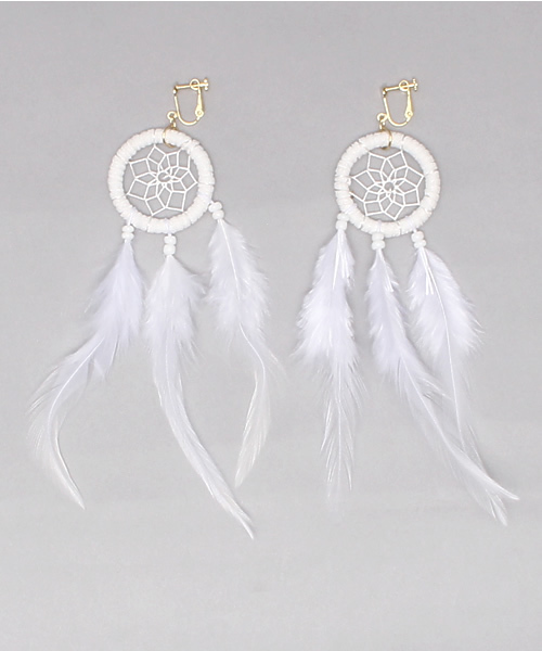 WEGO（ウィゴー）の「WEGO/ドリームキャッチャーイヤリング（イヤリング・レディース・サックスブルー/ピンク/ホワイト・FREE）」の2枚目の写真