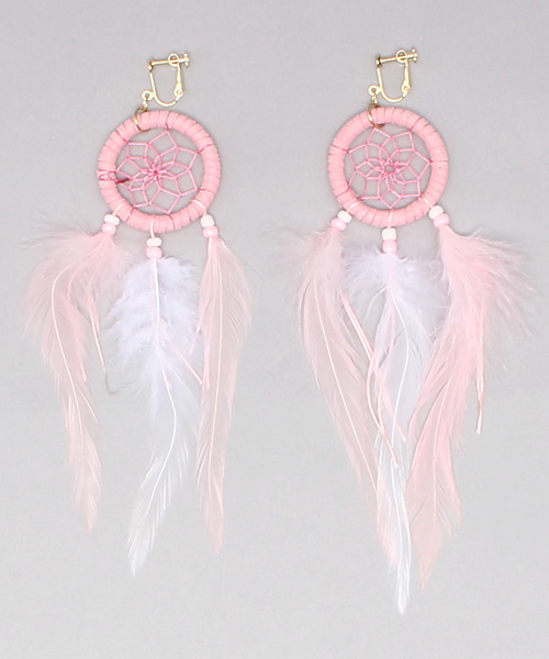 WEGO（ウィゴー）の「WEGO/ドリームキャッチャーイヤリング（イヤリング・レディース・サックスブルー/ピンク/ホワイト・FREE）」の3枚目の写真