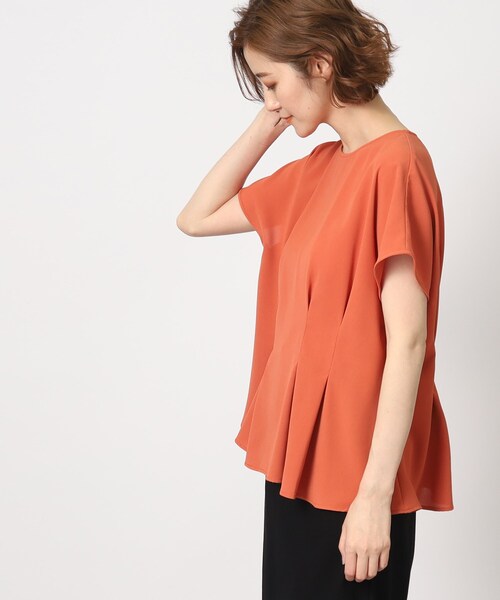 grove（グローブ）の「◆夏に嬉しい機能素材！ポーラタックブラウス（シャツ/ブラウス・レディース・オレンジ/アイボリー/ホワイト系8/ブラック系5・02/03/01/05/04）」の13枚目の写真