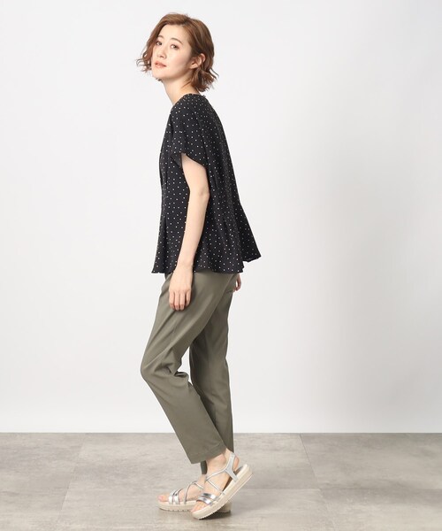 grove（グローブ）の「◆夏に嬉しい機能素材！ポーラタックブラウス（シャツ/ブラウス・レディース・オレンジ/アイボリー/ホワイト系8/ブラック系5・02/03/01/05/04）」の17枚目の写真