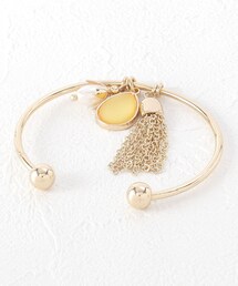 LAURA ASHLEY | ◆イエローストーンタッセルバングル(ブレスレット)