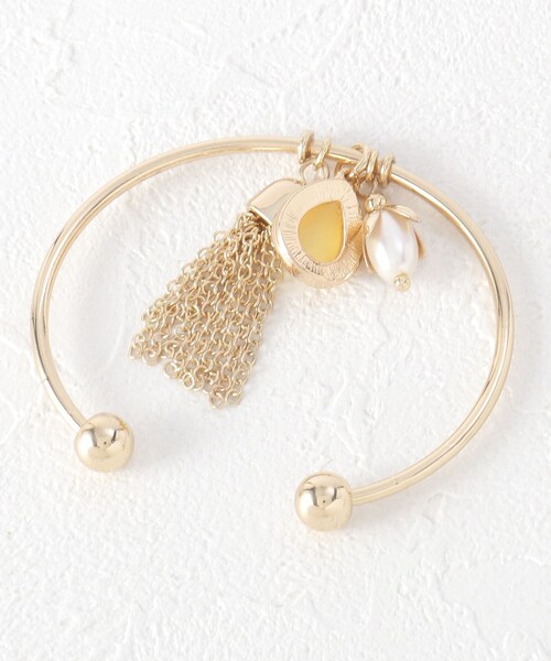 LAURA ASHLEY(ローラアシュレイ)の「◆イエローストーンタッセルバングル(ブレスレット・レディース・ゴールド・00)」の4枚目の写真