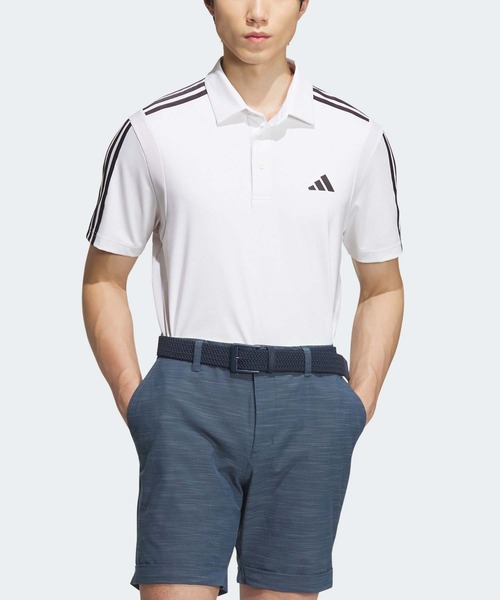 adidas ポロシャツ ポロ スリーストライプス 半袖ボタンダウン