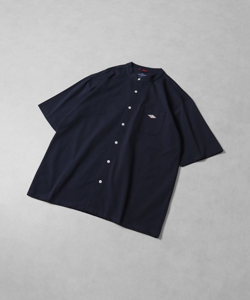 BALL（ボール）の「BALL ストレッチ天竺バンドカラー半袖シャツ（シャツ/ブラウス・メンズ・ホワイト/ベージュ/ネイビー/カーキ・M/LL/L）」の4枚目の写真