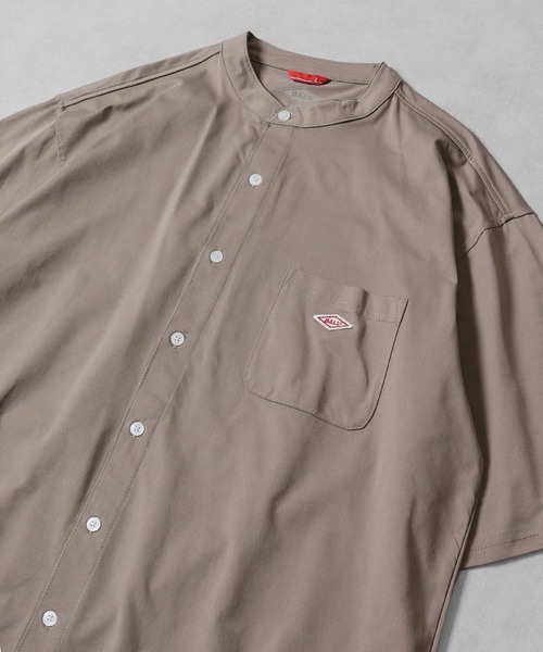 BALL（ボール）の「BALL ストレッチ天竺バンドカラー半袖シャツ（シャツ/ブラウス・メンズ・ホワイト/ベージュ/ネイビー/カーキ・M/LL/L）」の7枚目の写真