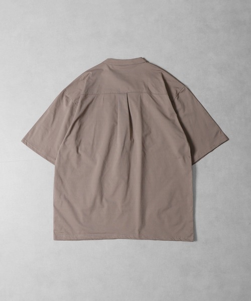 BALL（ボール）の「BALL ストレッチ天竺バンドカラー半袖シャツ（シャツ/ブラウス・メンズ・ホワイト/ベージュ/ネイビー/カーキ・M/LL/L）」の15枚目の写真