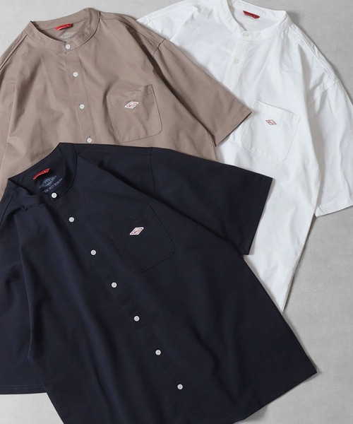 BALL（ボール）の「BALL ストレッチ天竺バンドカラー半袖シャツ（シャツ/ブラウス・メンズ・ホワイト/ベージュ/ネイビー/カーキ・M/LL/L）」の5枚目の写真