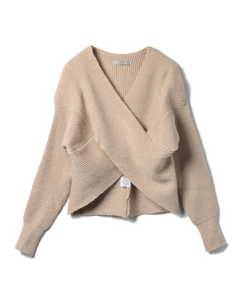 Ada.（エイダ）の「1枚でキマる大人かわいい。クロス デザイン ボリューム ニット（ニット/セーター・レディース・ベージュ/グレー/ナチュラル/ブラック/ネイビー/ワインレッド・FREE）」の18枚目の写真