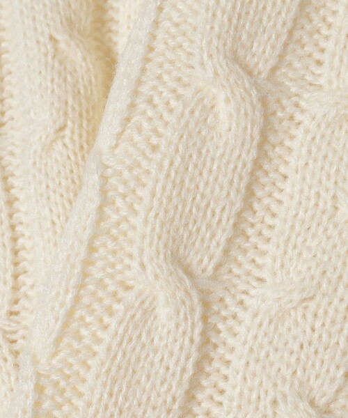 BEAMS HEART(ビームスハート)の「【ユニセックス】ケーブル編 クルーネック ニット(ニット/セーター・メンズ・ワイン/オフホワイト/ベージュ/ピンク/ライトグレー/オレンジ・SMALL/MEDIUM/LARGE)」の14枚目の写真