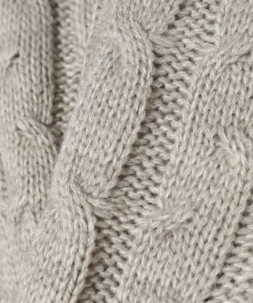 BEAMS HEART(ビームスハート)の「【ユニセックス】ケーブル編 クルーネック ニット(ニット/セーター・メンズ・ワイン/オフホワイト/ベージュ/ピンク/ライトグレー/オレンジ・SMALL/MEDIUM/LARGE)」の16枚目の写真