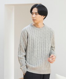 BEAMS HEART | 【ユニセックス】ケーブル編 クルーネック ニット(ニット/セーター)