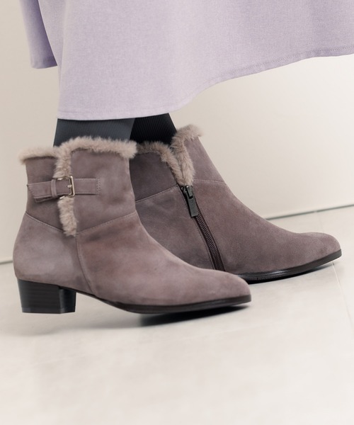 HIMIKO(ヒミコ)の「【Made in Japan】【撥水】バックル2WAYファーブーツ/631421(ブーツ・レディース・ブラック/ベージュ/グレー・25.5cm/23.5cm/24.0cm/25.0cm/24.5cm/22.5cm/23.0cm/22.0cm)」の4枚目の写真