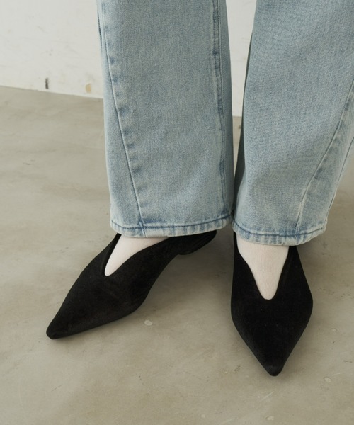 Aunt Marie's（アントマリーズ）の「ベロアポインテッドパンプス（パンプス・レディース・ボルドー/ブラック/グリーン・S/L/M）」の8枚目の写真