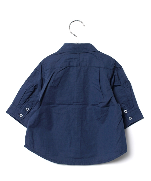 CIAOPANIC TYPY（チャオパニックティピー）の「KIDS 綿麻7分ボタンダウンシャツ（シャツ/ブラウス・キッズ・ホワイト/ネイビー/イエロー/ブルー・125/105/115/135/95）」の13枚目の写真