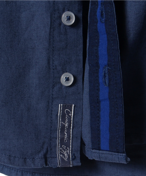 CIAOPANIC TYPY（チャオパニックティピー）の「KIDS 綿麻7分ボタンダウンシャツ（シャツ/ブラウス・キッズ・ホワイト/ネイビー/イエロー/ブルー・125/105/115/135/95）」の11枚目の写真