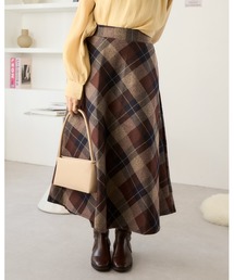 kirakiraShop（キラキラショップ）の「【秋冬定番アイテム】チェック フレアスカート（スカート）」