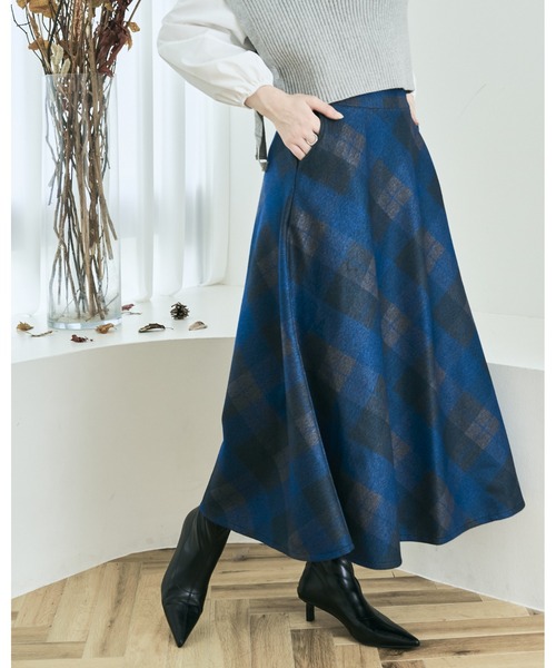 kirakiraShop(キラキラショップ)の「【秋冬定番アイテム】チェック フレアスカート(スカート・レディース・グレー/ライトブルー/レッド/ベージュ・L/M)」の21枚目の写真