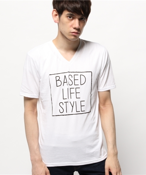 VENCEEXCHANGE（ヴァンスエクスチェンジ）の「手描きBOXロゴTシャツ  （Tシャツ/カットソー・メンズ・ブラック/ピンク/オフホワイト・SMALL/LARGE/MEDIUM）」の10枚目の写真