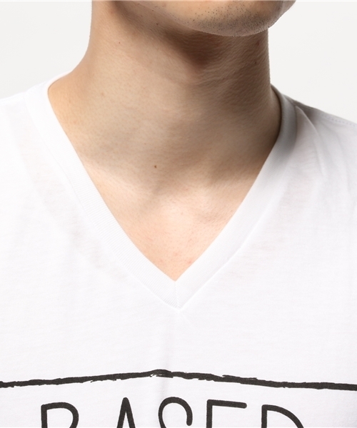 VENCEEXCHANGE（ヴァンスエクスチェンジ）の「手描きBOXロゴTシャツ  （Tシャツ/カットソー・メンズ・ブラック/ピンク/オフホワイト・SMALL/LARGE/MEDIUM）」の6枚目の写真