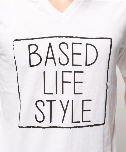 VENCEEXCHANGE（ヴァンスエクスチェンジ）の「手描きBOXロゴTシャツ  （Tシャツ/カットソー・メンズ・ブラック/ピンク/オフホワイト・SMALL/LARGE/MEDIUM）」の8枚目の写真