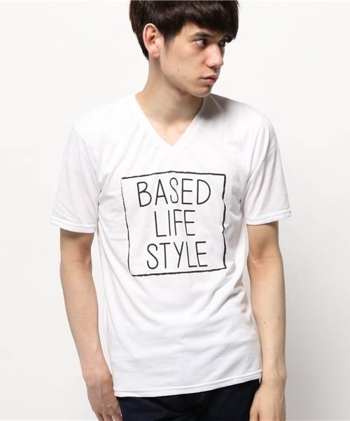 VENCEEXCHANGE（ヴァンスエクスチェンジ）の「手描きBOXロゴTシャツ  （Tシャツ/カットソー・メンズ・ブラック/ピンク/オフホワイト・SMALL/LARGE/MEDIUM）」の12枚目の写真