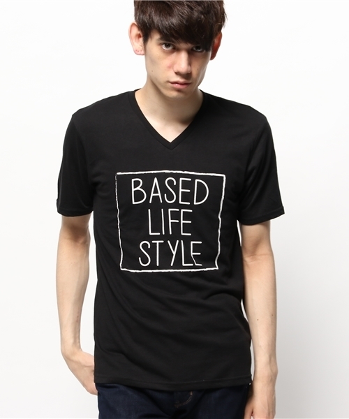 VENCEEXCHANGE（ヴァンスエクスチェンジ）の「手描きBOXロゴTシャツ  （Tシャツ/カットソー・メンズ・ブラック/ピンク/オフホワイト・SMALL/LARGE/MEDIUM）」の11枚目の写真