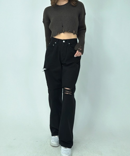 EGOIST（エゴイスト）の「EGBlackツイルワイドパンツ（その他パンツ・レディース・ブラック・S/M/SS）」の14枚目の写真