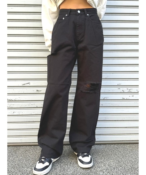 EGOIST（エゴイスト）の「EGBlackツイルワイドパンツ（その他パンツ・レディース・ブラック・S/M/SS）」の16枚目の写真