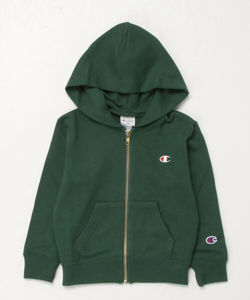 Champion（チャンピオン）の「【Champion/チャンピオン】キッズ ベーシック ジップフーデッドスウェットシャツ（パーカー・キッズ・ダークグリーン/オートミール/ブラック/グレー/ネイビー/バーガンディー/ブルー/ダークパープル/オレンジ系その他・140/130/150/120/110/100/160）」の5枚目の写真