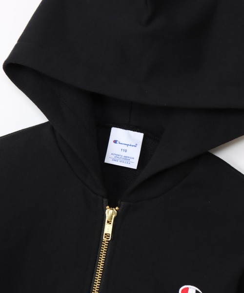 Champion（チャンピオン）の「【Champion/チャンピオン】キッズ ベーシック ジップフーデッドスウェットシャツ（パーカー・キッズ・ダークグリーン/オートミール/ブラック/グレー/ネイビー/バーガンディー/ブルー/ダークパープル/オレンジ系その他・140/130/150/120/110/100/160）」の18枚目の写真