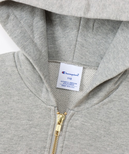 Champion（チャンピオン）の「【Champion/チャンピオン】キッズ ベーシック ジップフーデッドスウェットシャツ（パーカー・キッズ・ダークグリーン/オートミール/ブラック/グレー/ネイビー/バーガンディー/ブルー/ダークパープル/オレンジ系その他・140/130/150/120/110/100/160）」の22枚目の写真