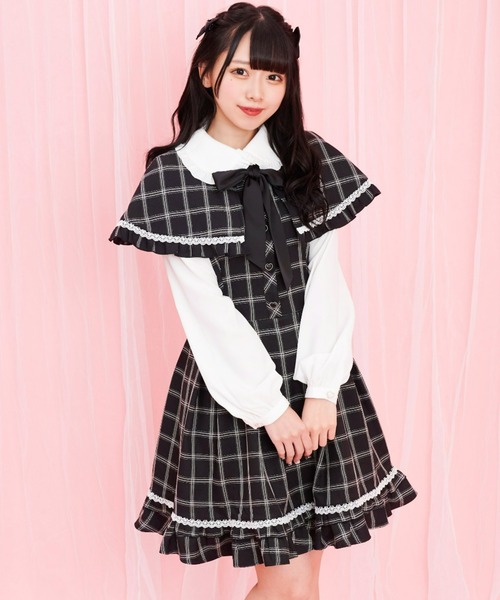 Secret Honey(シークレットハニー)の「ケープ付きワンピース(ワンピース・レディース・グレー/ブラック/ブラウン/ブラウン系その他・MEDIUM)」の2枚目の写真