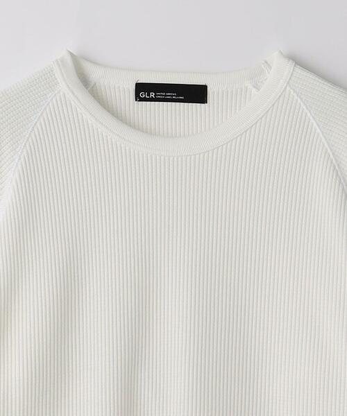 green label relaxing（グリーンレーベルリラクシング）の「ドライワッフル クルーネック 長袖 カットソー（Tシャツ/カットソー・メンズ・ブラック/ホワイト/ダークグレー/グレー・XXL/S/XL/M/XS/L）」の18枚目の写真