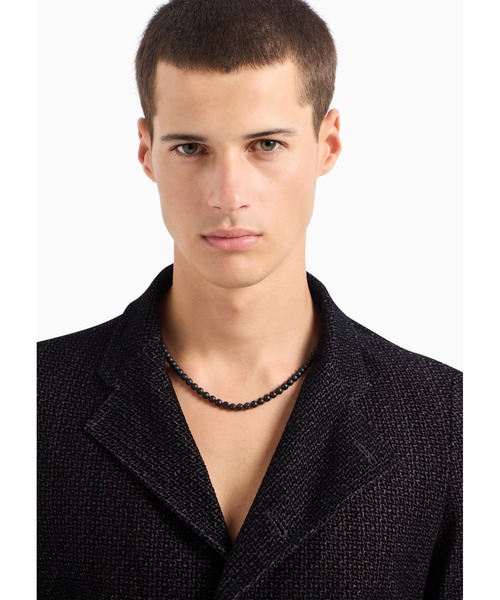 Giorgio Armani ネックレス ネイビー ビーズ Giorgio Armani ネックレス ネイビー ビーズ ジョルジオ
