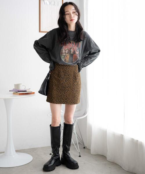 WEGO（ウィゴー）の「WEGO/レオパード柄タイトミニスカート（スカート・レディース・その他1・FREE）」の2枚目の写真