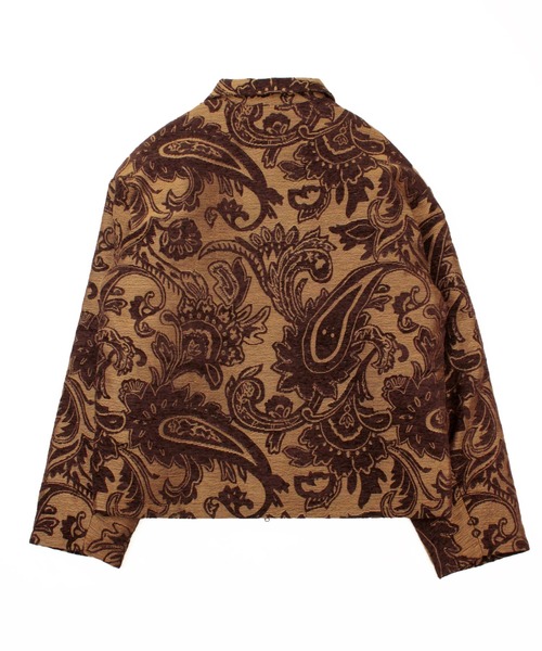 Universal Style Wear（ユニバーサルスタイルウェア）の「Universal Style Wear タペストリー ジャケット（ブルゾン・メンズ・オフホワイト/ストーン/ブラック/ブラウン・MEDIUM/X-LARGE/LARGE）」の21枚目の写真