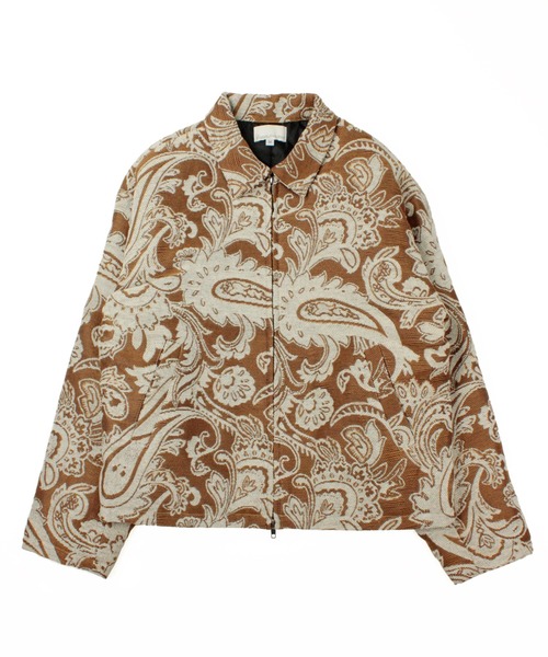 Universal Style Wear（ユニバーサルスタイルウェア）の「Universal Style Wear タペストリー ジャケット（ブルゾン・メンズ・オフホワイト/ストーン/ブラック/ブラウン・MEDIUM/X-LARGE/LARGE）」の6枚目の写真