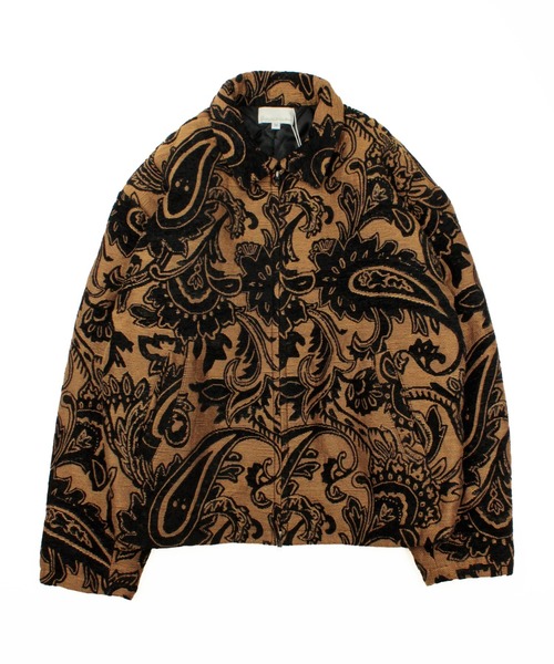 Universal style wearブラウンペイズリーキルティングジャケット