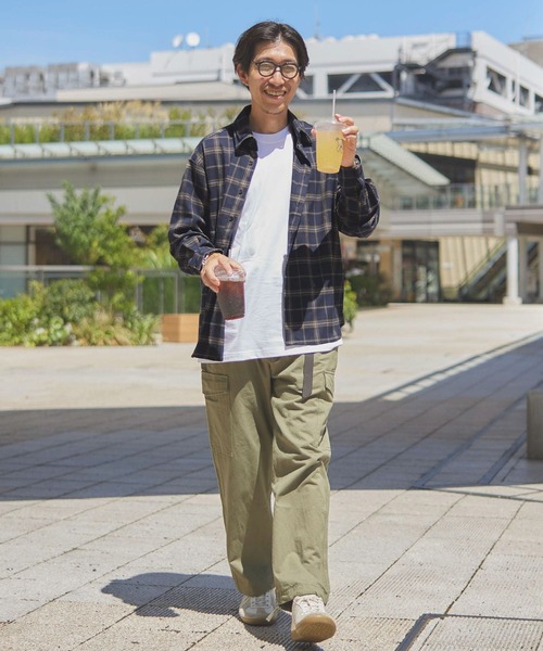 ITEMS URBANRESEARCH（アイテムズ アーバンリサーチ）の「TRストレッチ チェック レギュラーカラーシャツ（シャツ/ブラウス・メンズ・ブルー系その他/ブラック系その他/ブラウン系その他・MEDIUM/LARGE）」の4枚目の写真