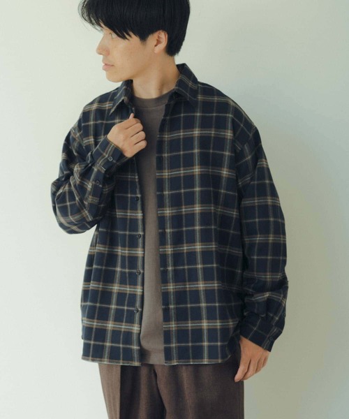 ITEMS URBANRESEARCH（アイテムズ アーバンリサーチ）の「TRストレッチ チェック レギュラーカラーシャツ（シャツ/ブラウス・メンズ・ブルー系その他/ブラック系その他/ブラウン系その他・MEDIUM/LARGE）」の7枚目の写真