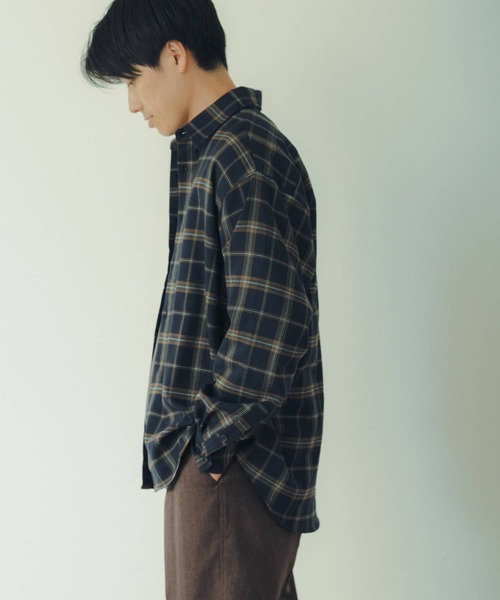 ITEMS URBANRESEARCH（アイテムズ アーバンリサーチ）の「TRストレッチ チェック レギュラーカラーシャツ（シャツ/ブラウス・メンズ・ブルー系その他/ブラック系その他/ブラウン系その他・MEDIUM/LARGE）」の10枚目の写真