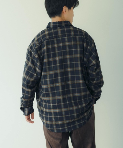 ITEMS URBANRESEARCH（アイテムズ アーバンリサーチ）の「TRストレッチ チェック レギュラーカラーシャツ（シャツ/ブラウス・メンズ・ブルー系その他/ブラック系その他/ブラウン系その他・MEDIUM/LARGE）」の11枚目の写真