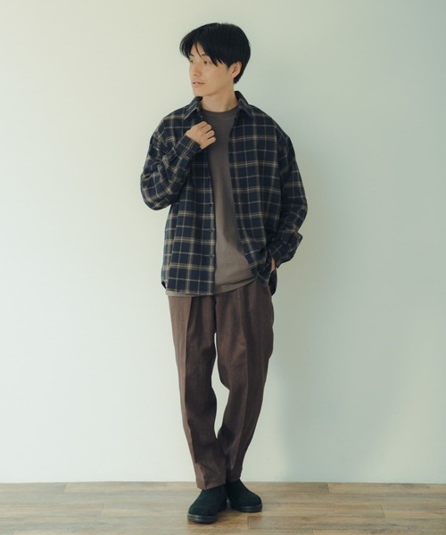 ITEMS URBANRESEARCH（アイテムズ アーバンリサーチ）の「TRストレッチ チェック レギュラーカラーシャツ（シャツ/ブラウス・メンズ・ブルー系その他/ブラック系その他/ブラウン系その他・MEDIUM/LARGE）」の12枚目の写真