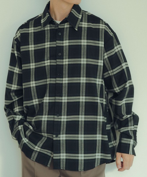 ITEMS URBANRESEARCH（アイテムズ アーバンリサーチ）の「TRストレッチ チェック レギュラーカラーシャツ（シャツ/ブラウス・メンズ・ブルー系その他/ブラック系その他/ブラウン系その他・MEDIUM/LARGE）」の16枚目の写真