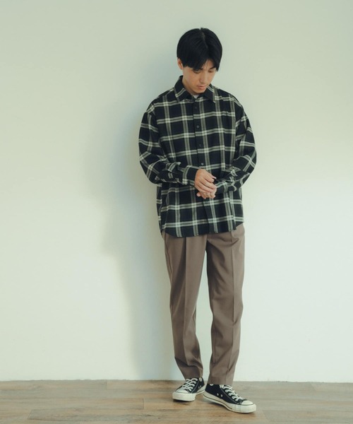 ITEMS URBANRESEARCH（アイテムズ アーバンリサーチ）の「TRストレッチ チェック レギュラーカラーシャツ（シャツ/ブラウス・メンズ・ブルー系その他/ブラック系その他/ブラウン系その他・MEDIUM/LARGE）」の19枚目の写真