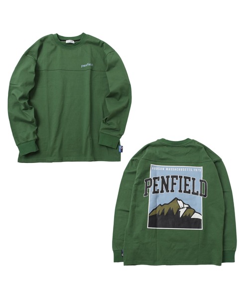 PEN FIELD(ペンフィールド)の「【Penfield】USAコットン・スクエアバックプリント長袖Tシャツ(Tシャツ/カットソー・キッズ・ホワイト/グリーン/ベージュ・140cm/150cm/160cm/170cm)」の3枚目の写真