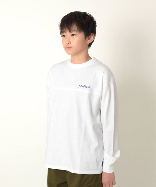 PEN FIELD(ペンフィールド)の「【Penfield】USAコットン・スクエアバックプリント長袖Tシャツ(Tシャツ/カットソー・キッズ・ホワイト/グリーン/ベージュ・140cm/150cm/160cm/170cm)」の5枚目の写真
